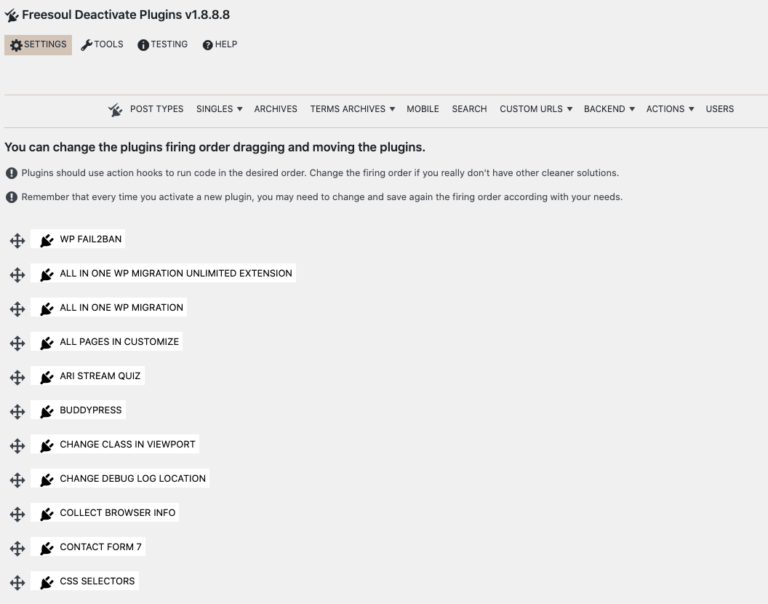 Firing order | FDP – Advanced WordPress Plugin Manager | Deactivate ...