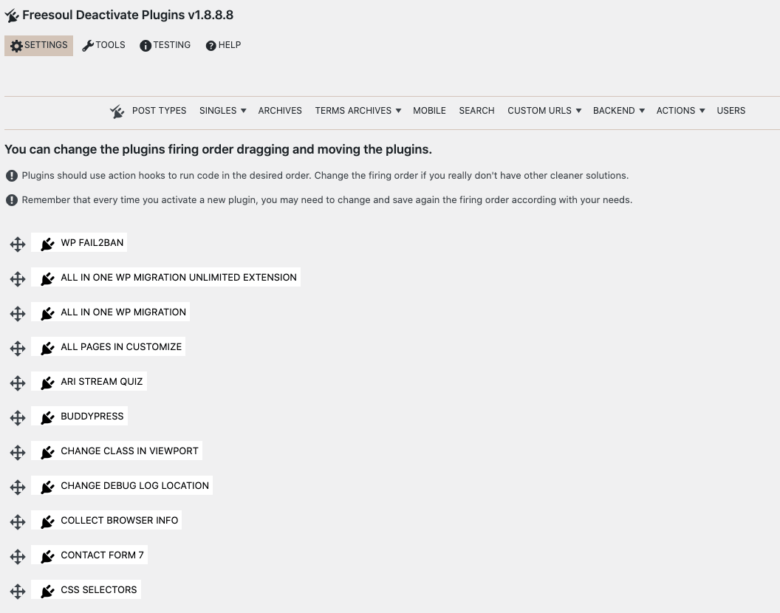 Firing order | FDP – Advanced WordPress Plugin Manager | Deactivate ...