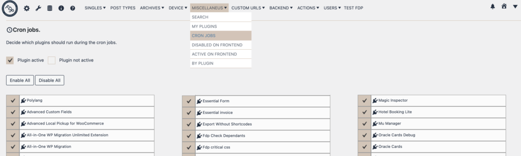 Cron Jobs | FDP – Advanced WordPress Plugin Manager | Deactivate ...