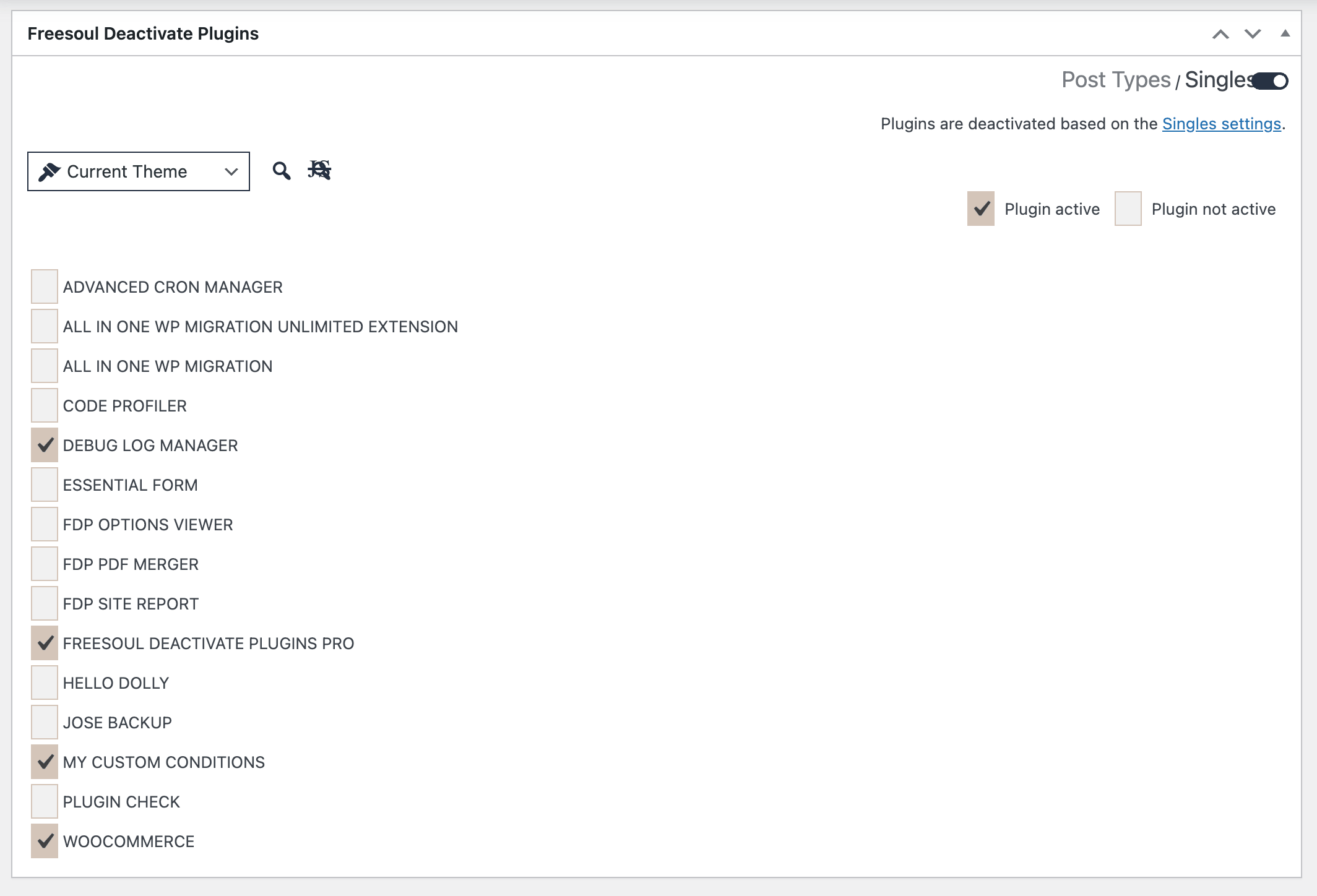 FDP Plugin Manager | Single Post FDP Settings