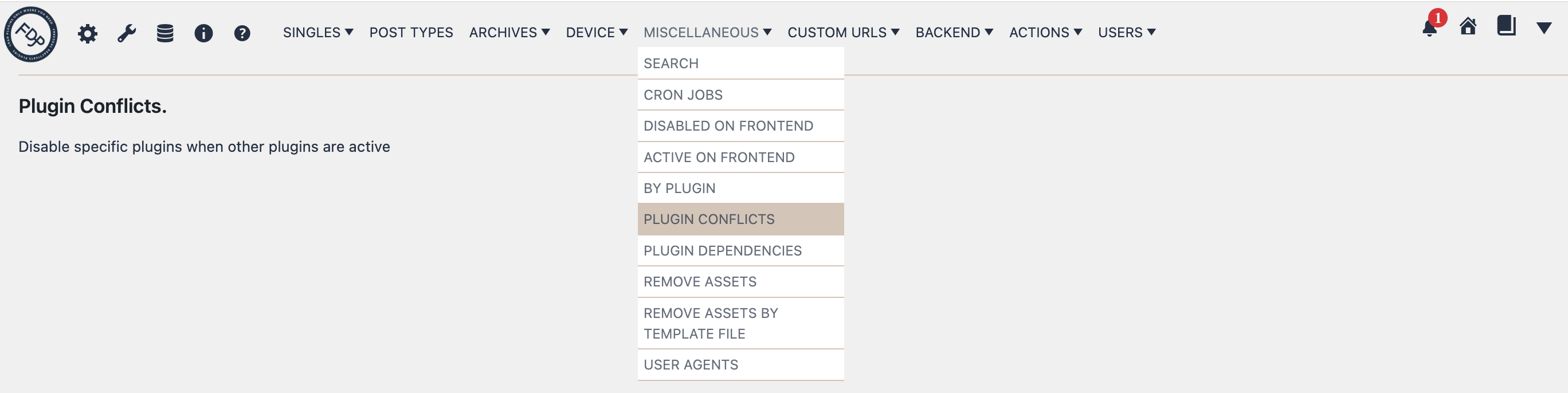 FDP Plugin Manager | Plugin Conflicts | Navigation