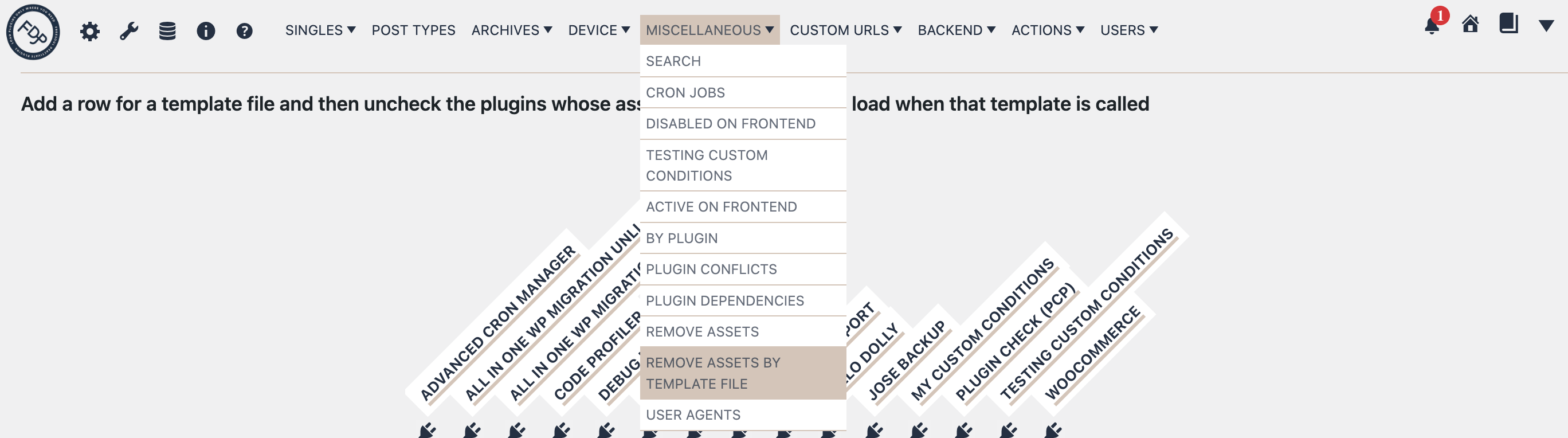 FDP Plugin Manager - Remove Assets By Template File | Navigation