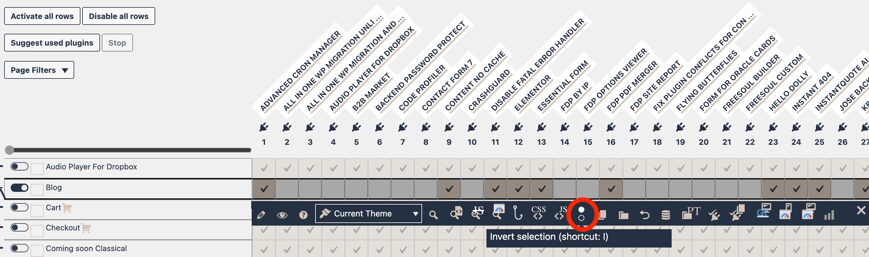 FDP | Invert Plugin Selection