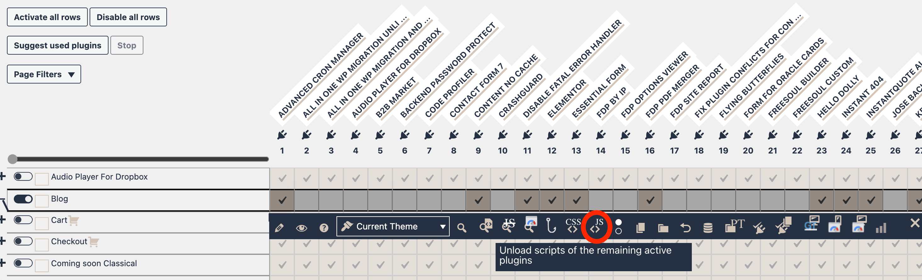 FDP Preview | JS Scripts Removal Button